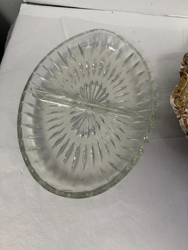 Towle Old Master Plato de Plata en Relieve Grande Dividido Bandeja de Plato para Servir 13" Foto 3 de 4