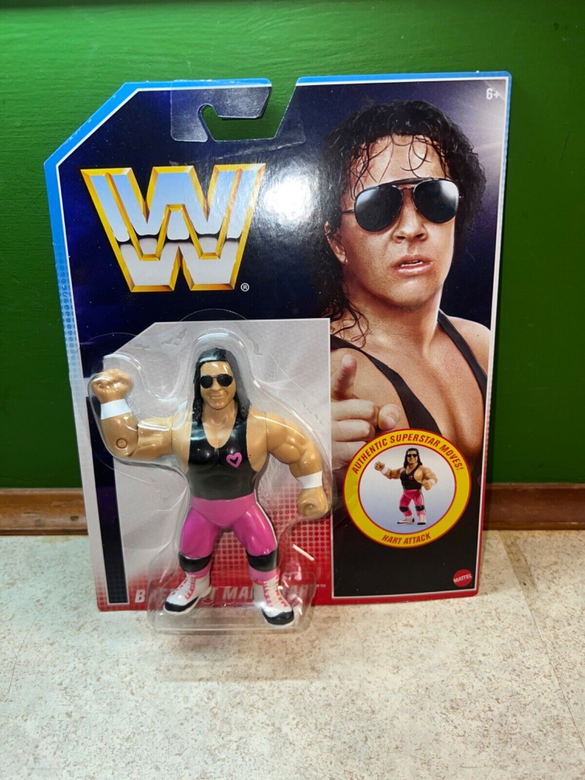 WWE WWF Mattel Retro 2022 Wrestling Figure NEW -BRET "HIT MAN" HART