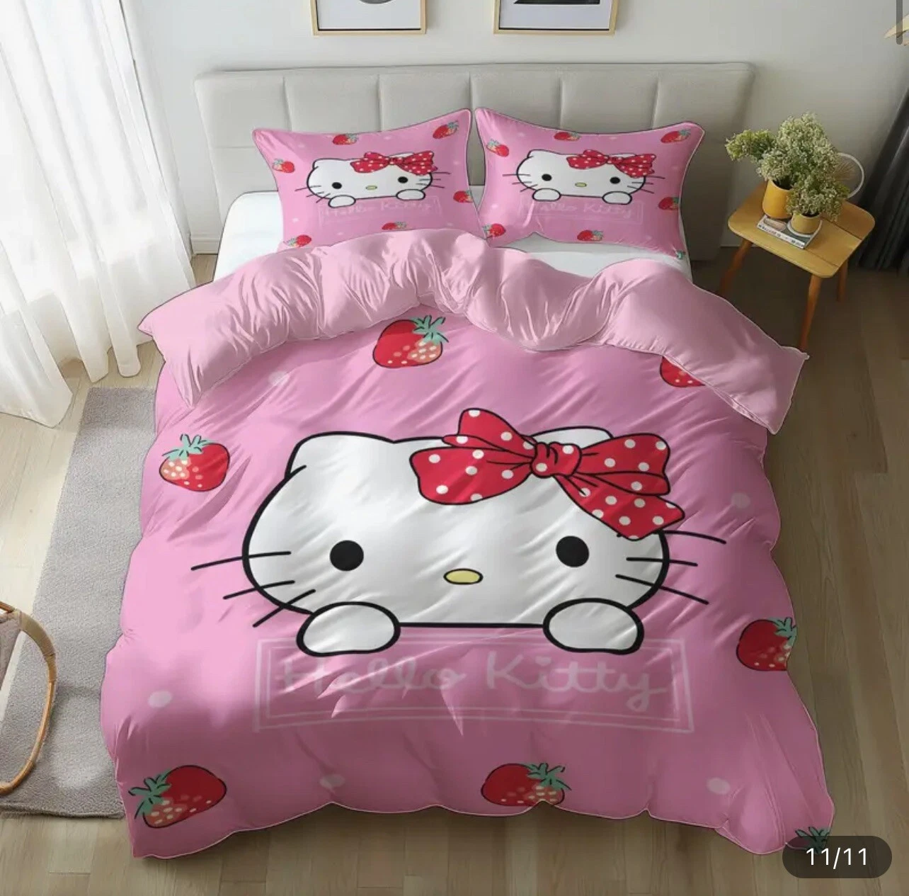 Hello Kitty Bedding Set | Cartoon Bedding Set | Gift For Kid
