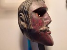 Guatemalan Antique Vintage Hand Carved Traditional Mask Head Puppet on Stick — photo 2