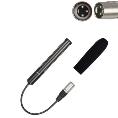 XLR 3Pin Camera Interview Microphone Vidicon Recording Mixer 48V Phantom Studio