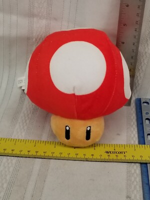 Nintendo Super Mario Plush Red Power Up Mushroom 5'' Stuffed Animal Tag Removed