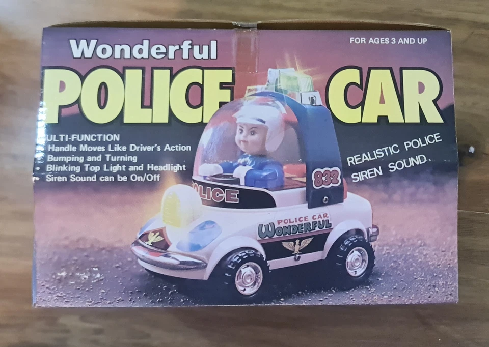 Vintage 90s Friction Police Car for kids battery operated NOS UNTESTED - Image 3 of 4