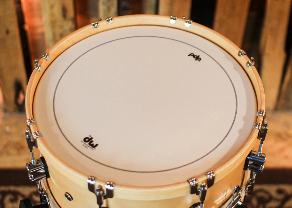 PDP 6.5x14 Concept Classic Natural Stain Natural Hoops Snare Drum - PDCC6514SSNN - Image 4 of 4