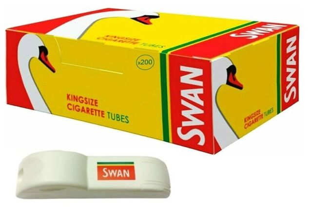 SWAN EMPTY TUBES Tips & Machine KING SIZE Make Your Own Cigarette Classic Filter