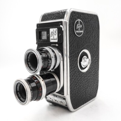 Bolex Paillard B8 B-8 Double 8mm Cine Film Camera w/2 Lens