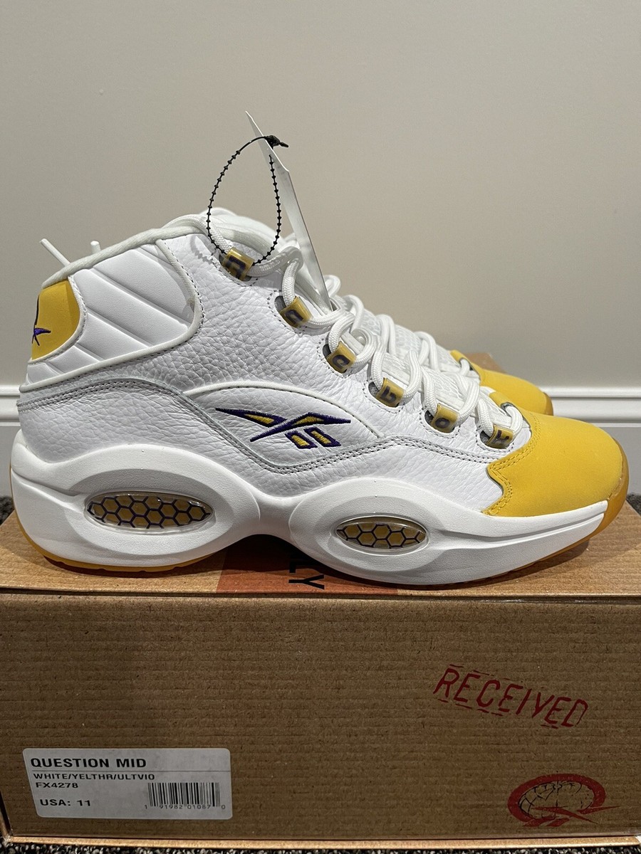 Reebok Question Mid Yellow Toe (Shoe Palace Special Box) | eBay
