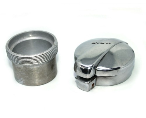 Bouchon De Remplissage Soudable 2 Pouces En Alliage D'aluminium - Réservoir Carburant - Argent/Noir