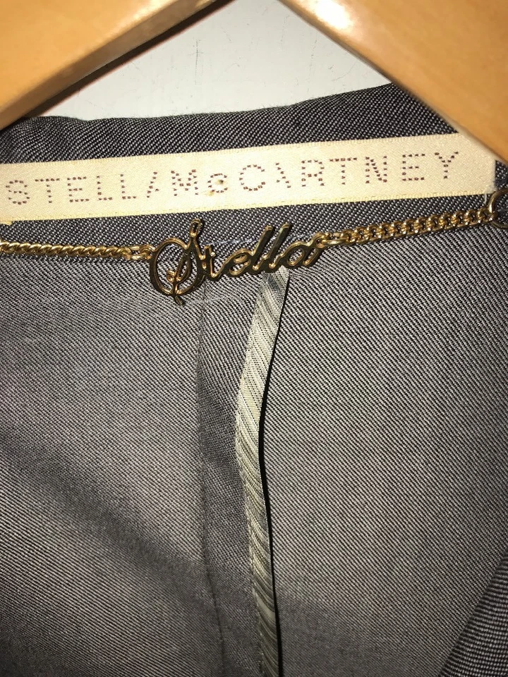 Traje Blazer Pantalón Stella McCartney Para Mujer Gris Un Botón 38/2 Foto 2 de 4