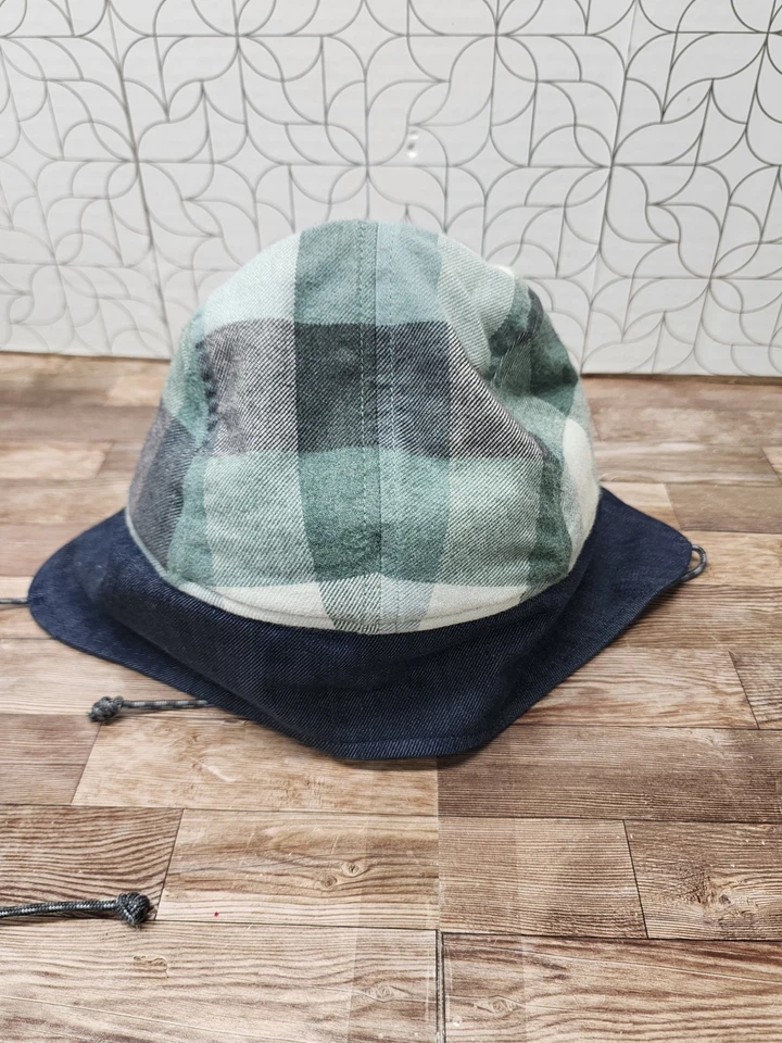 PATAGONIA Gama EARFLAP Gorra Franela Forrada Pico de Pato 5 Paneles Sombrero Búfalo A CUADROS Foto 3 de 4