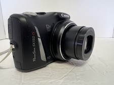 Canon PowerShot SX150 IS Black 14.1 MP Digital Camera 12x Zoom w/SD Card TESTED