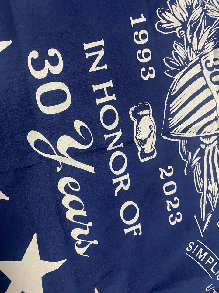 De Colección Ralph Lauren Algodón Bandana Bufanda Azul Marino Western Vintage Gráfico 30 Años Foto 4 de 4