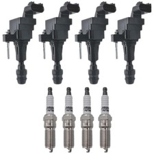 Ignition Coil Pack Iridium Spark Plug UF491 Set of 4 Compatible with Buick Chevr