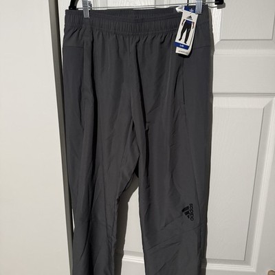 Adidas Men's Aeroready Training Pants Regular Fit Tapered Leg Grey Size Large