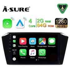 10.1''DAB+ Autoradio 64G Android 15 GPS Navi WiFi für VW Passat B8 2015-18 WiFi