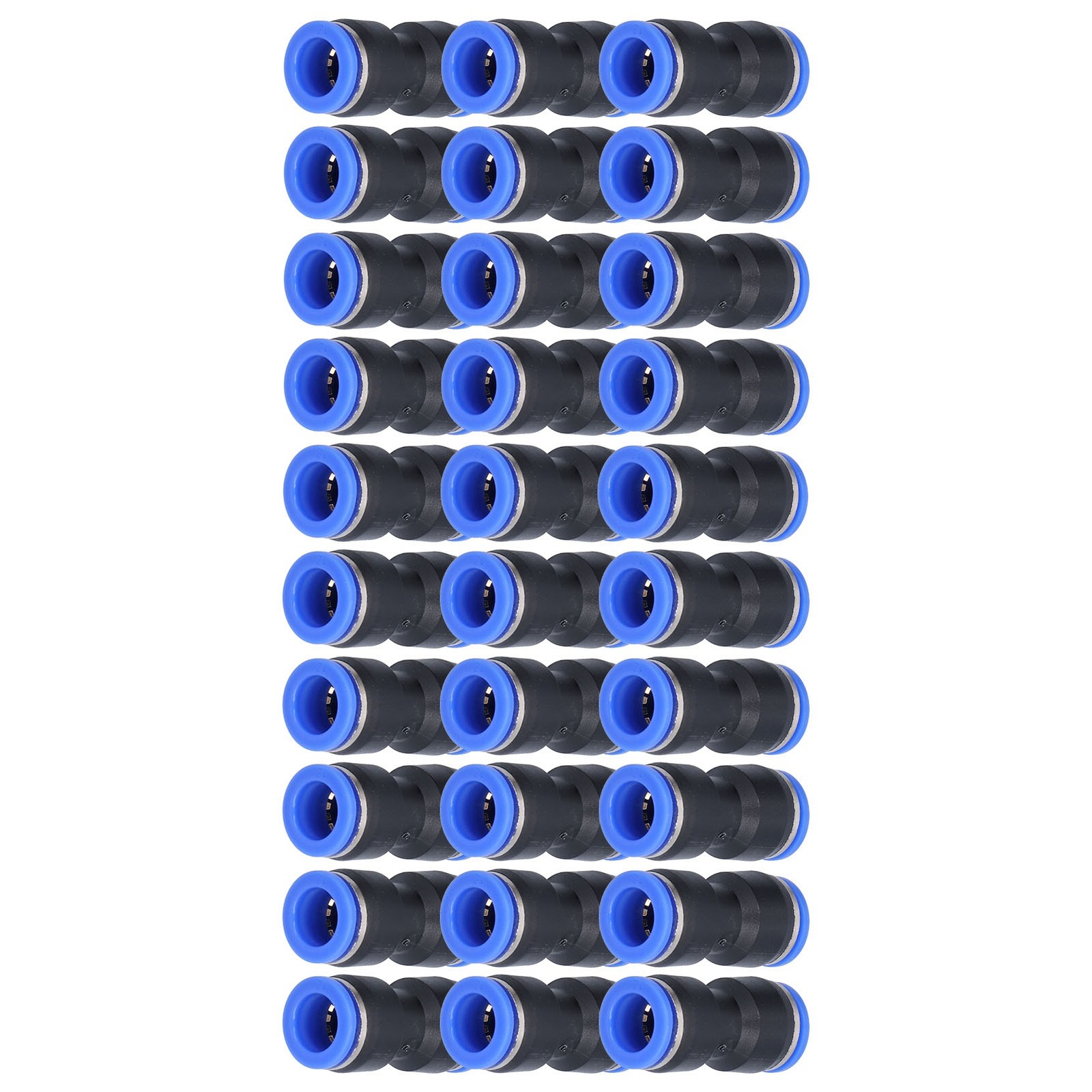 30Pcs Straight Pneumatic Connector Push-Connect Fittings For Air Tube Industrial