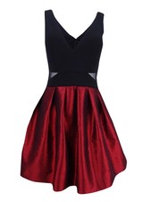 X By Xscape Women's Mesh-Inset Fit & Flare Dress