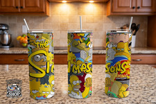 Simpsons Characters 20oz Skinny Tumbler Homer...