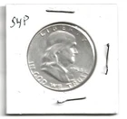 1954 P FRANKLIN SILVER HALF  EXACT COIN SHOWN BETTER GRADE NO COMBO SHIPPING