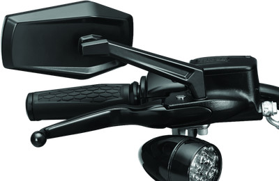 Kuryakyn Hex Mirrors Satin Black - Wide Angular Powersports Side Mirrors