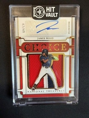 #ECK-JW James Wood 2023 Panini National Treasures Auto /25 Ecklar's Choice Gold