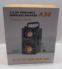 Bluetooth Speaker, 40W Portable Wireless Colorful LED Lights- Remote