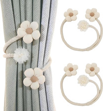 2 Pezzi Graziosi Fermatende Styling Floreale, Fermatenda per Tende, Eleganti Fer