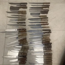 60+ Knife  VTG Wood Handles Kitchen Chef Steak Tramontina Carvel Hall Oneida