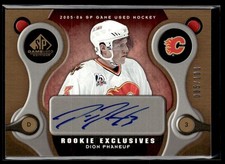 2005-06 Upper Deck SP Game Used Rookie Exclusives Auto Dion Phaneuf RC Auto