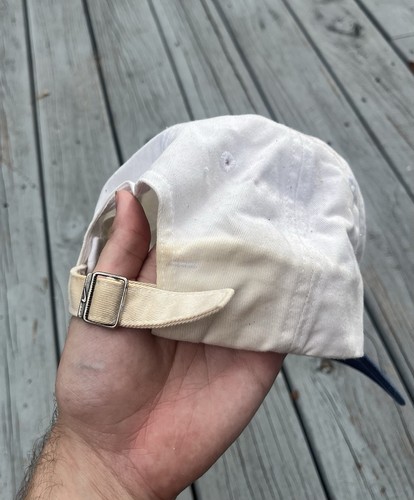Vintage Nike Swoosh White Blue Strap BackDad Hat 90s Embroidered - Picture 5 of 6