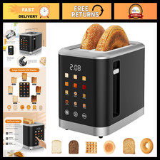 2-Slice Touch Screen Toaster with Digital Timer, 6 Bread Types Shade Settings,