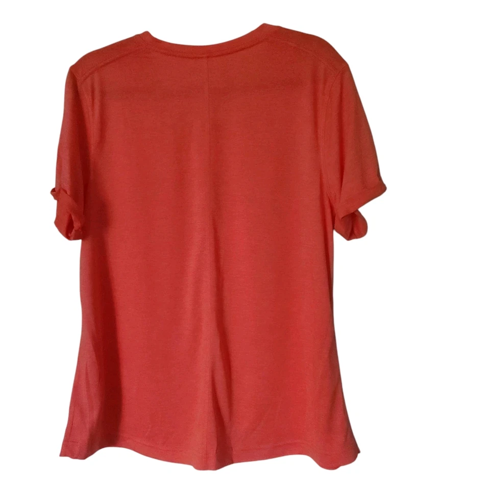 Athletic Works женщин v-образным вырезом оранжевый верхний короткий рукав размер XL - Изображение 2 из 4