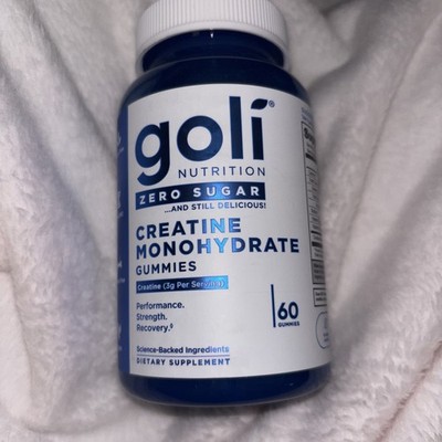 Goli Zero Sugar Creatine Gummies - Keto-Friendly, Rich in Fiber, No Sugar