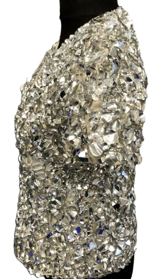 Gorgeous Ladies Burberry PRORSUM Linen Sequin & Beaded Jacket Size 10 BNWT - Image 4 of 4