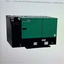Cummins Onan QD 12000 Diesel Generator 12,000W Single Phase 12HDKCD-2209G