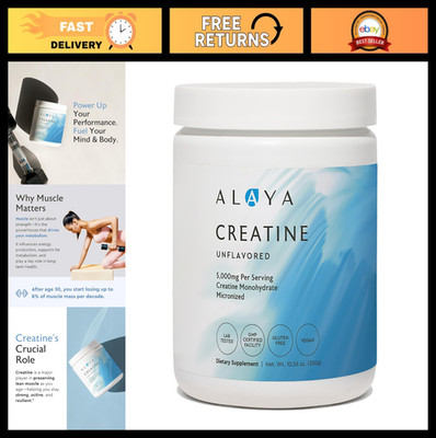 Micronized Creatine Monohydrate Powder - Vegan, Non-GMO, Flavorless, 5g for Stre