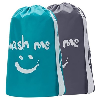 XL Wash Me Travel Laundry Bag 2 Pack Machine Washable Dirty Clothes Organizer