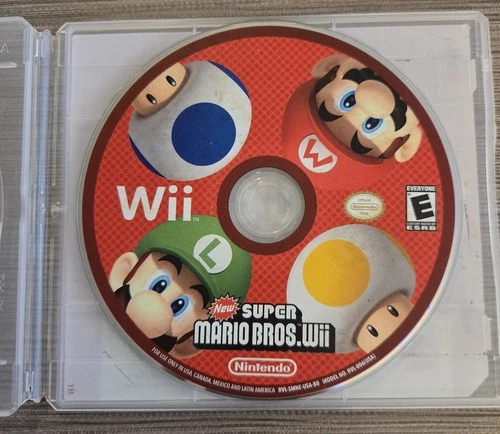 New Super Mario Bros. Wii (Nintendo Wii, 2009) Game Disc Only Tested Working