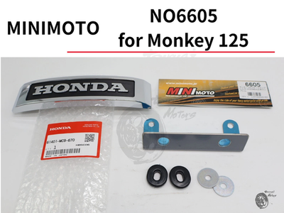 #ad HONDA Monkey 125 Front Fork Emblem Large Size Attachment Brackets Set JAPAN $69.99