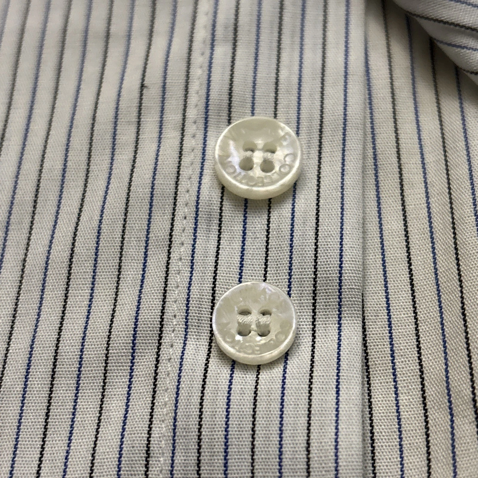 Versace Collection Trend Camicia Uomo Taglia 42 Bianca Righe Bottoni Manica Lunga