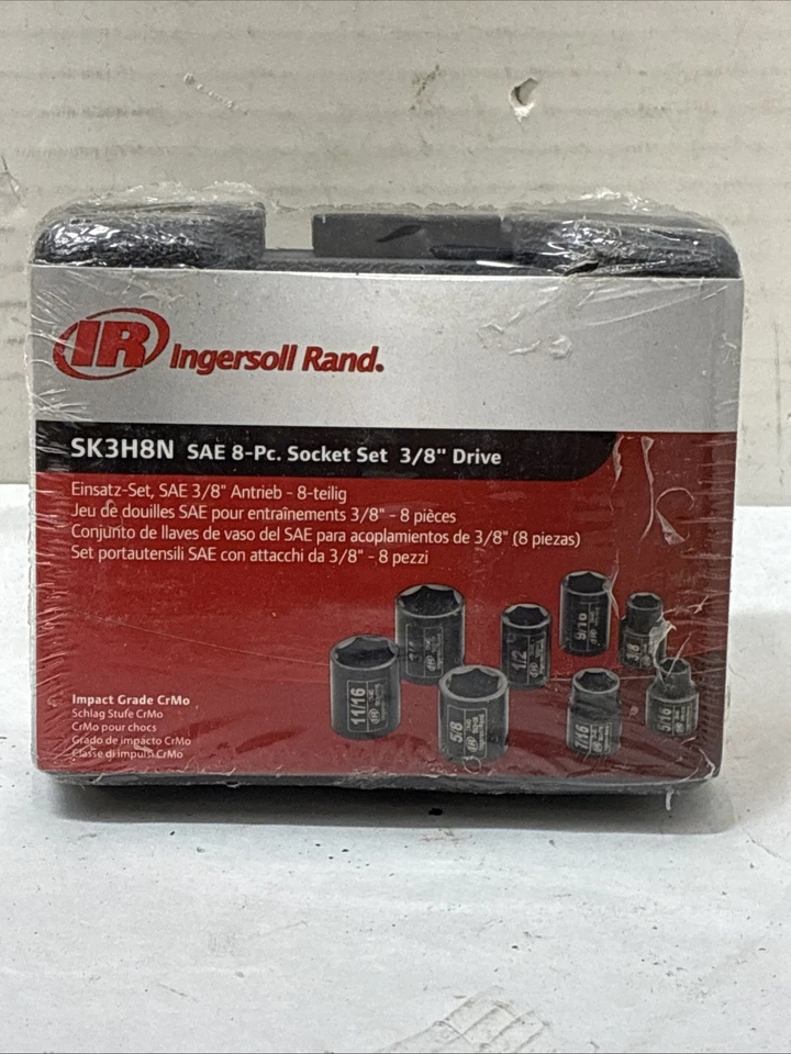 Ingersoll Rand SK3H8N 3/8" Drive SAE Impact Socket set (8 Piece) 5/16" - 3/4" - Image 2 of 2