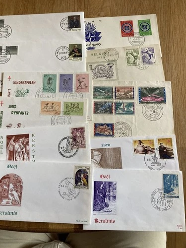Belgium 11 different earlier period FDC covers