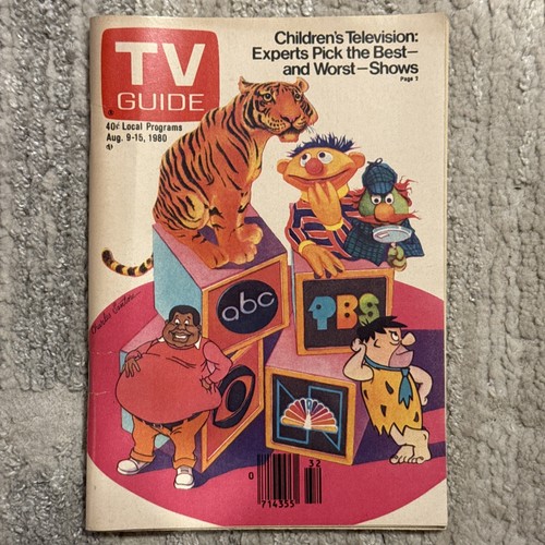 TV Guide August 9-15, 1980 Sesame Street Fat Albert Flintstones - New Orleans