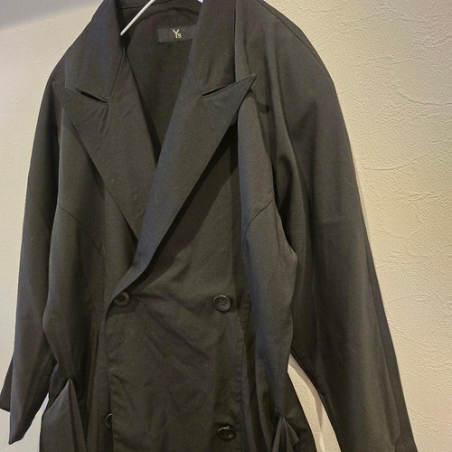 Yohji Yamamoto, Y's Yohji Yamamoto YT-D60-117 Hand Pleated Wool Jacket Dress Black Vintage