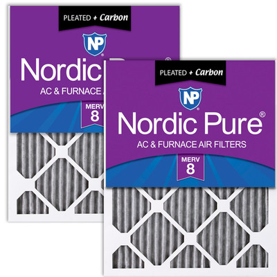 Nordic Pure 20X22X1 Actual Size 19 1/2 X 21 7/16 X 3/4 Pleated Merv 8 Plus