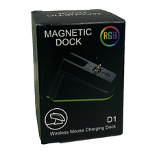 Magnetic RGB Wireless Mouse Charging Dock   D1 WITH USB NEVER USED Open Box