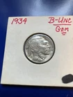 2 1934 Buffalo Nickels, Choice BU++GEM UNCIRCULATED good year