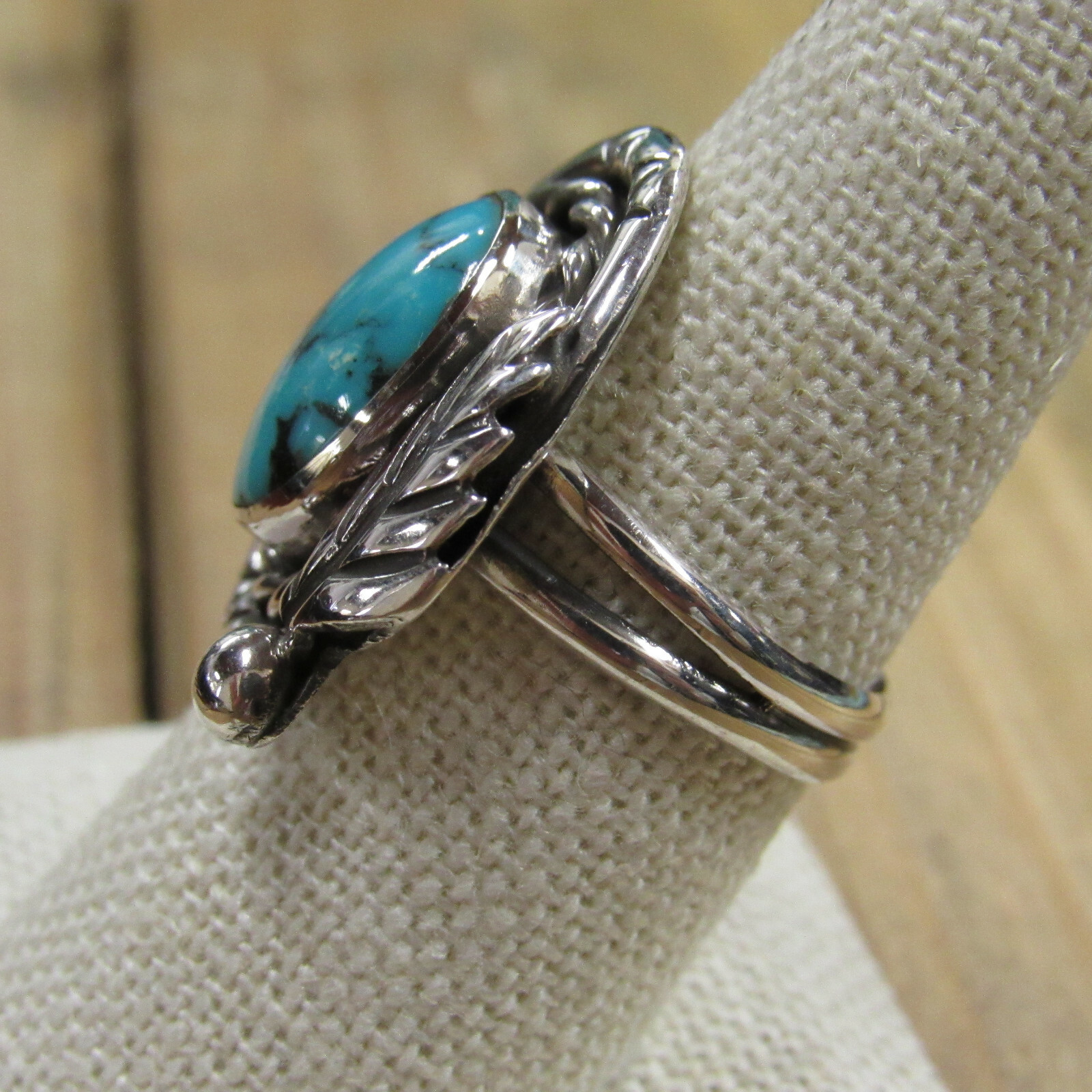 Timeless Vintage Silver Ring With Turquoise