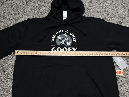 NEW Tokyo Disney Hoodie Adult Large Black White Disney100 Goofy 100th Japan - Picture 3 of 13