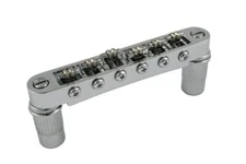 NEW - Roller Tunematic Bridge, Large Mounting Holes, With Hardware - CHROME